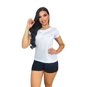 Camiseta feminina para academia Dryfit baby look