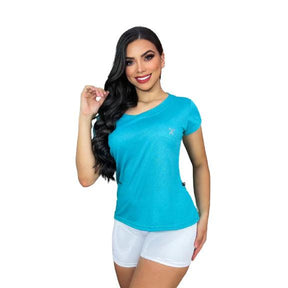 Camiseta feminina para academia Dryfit baby look