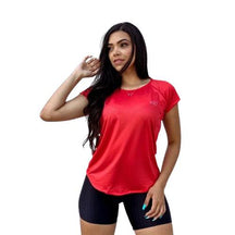 Camiseta feminina para academia Dryfit baby look