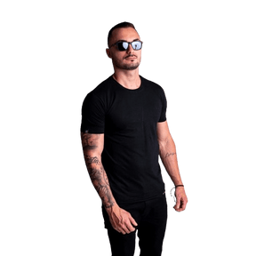 Camiseta Masculina Preta  Slim