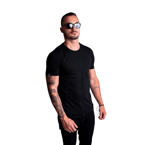 Camiseta Masculina Preta  Slim