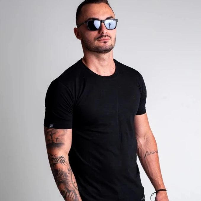 Camiseta Masculina Preta  Slim