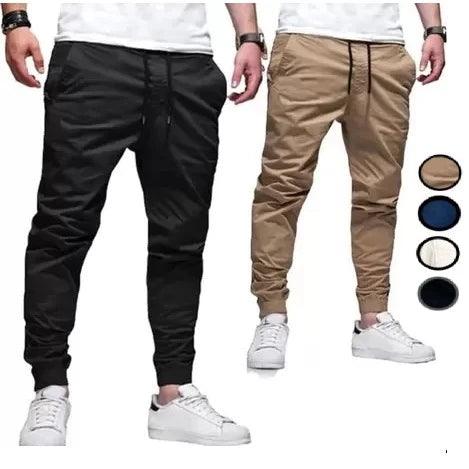 Calça Jogger Masculina de Sarja com Elástico