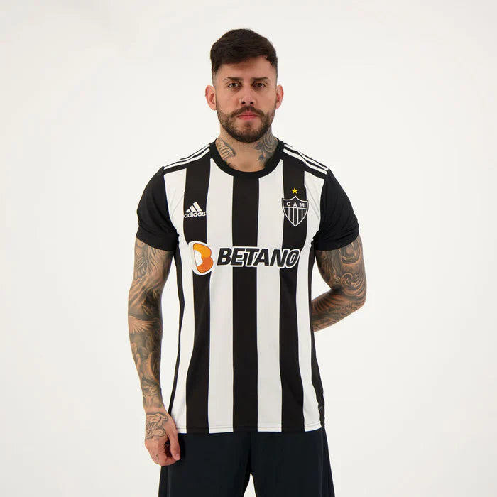 Camisa Atlético Mineiro I Adidas 2022 Torcedor Masculino Preto+Branco