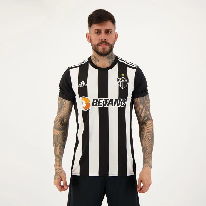 Camisa Atlético Mineiro I Adidas 2022 Torcedor Masculino Preto+Branco