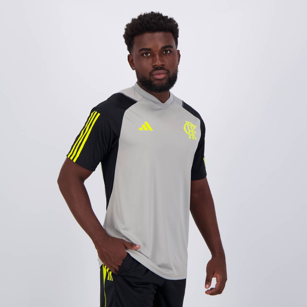 Camisa Adidas Flamengo Treino Comissão 2024 Torcedor Masculina