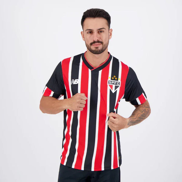 Camisa São Paulo II 24/25 Jogador Masculina Preto+Vermelho