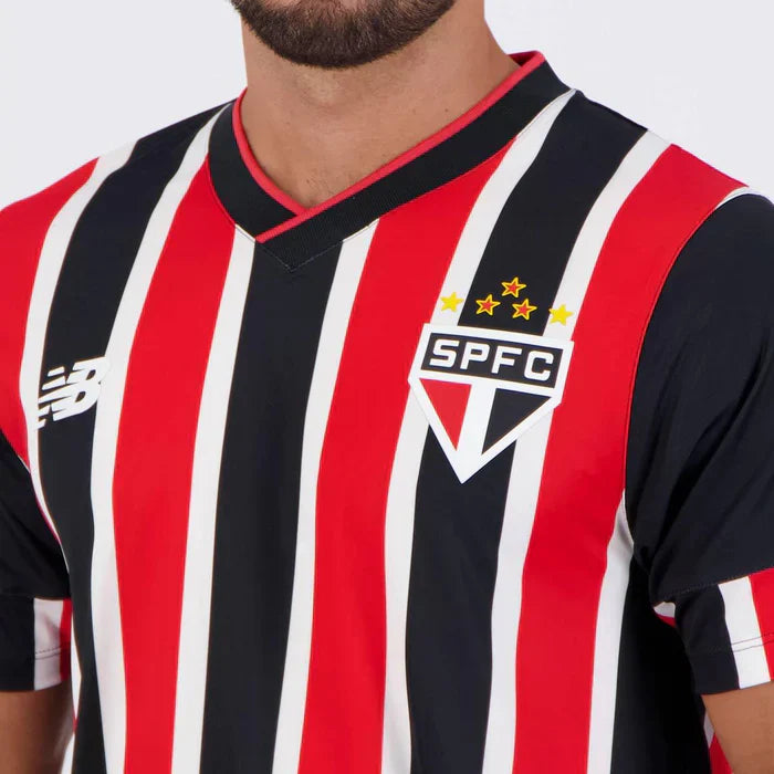 Camisa São Paulo II 24/25 Jogador Masculina Preto+Vermelho