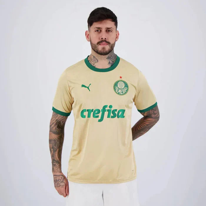 Camisa Palmeiras III 24/25 Torcedor Masculina Amarela+Verde