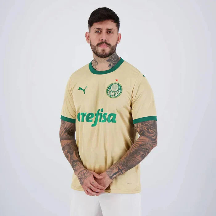 Camisa Palmeiras III 24/25 Torcedor Masculina Amarela+Verde