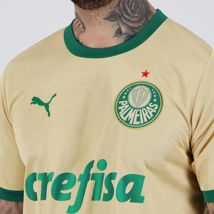 Camisa Palmeiras III 24/25 Torcedor Masculina Amarela+Verde
