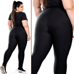 Kit 03 Calças Leggings Feminina Plus Size (Lisa, Mescla e Estampado) by Loja Milaa | Loja Milaa