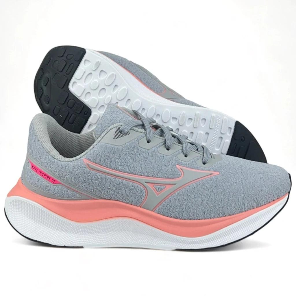 Tênis Mizuno Inspire Cinza Rosê Feminino