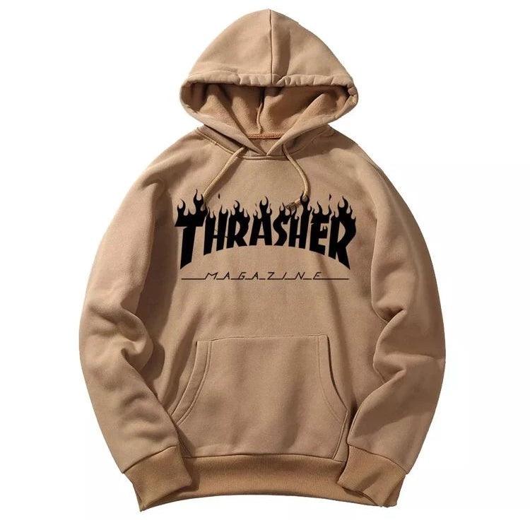 Moletom Thrasher Modelo Canguru com Capuz e Bolso