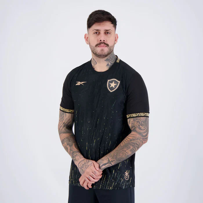 Camisa Botafogo II 2024 Torcedor Masculino Preto+Dourado