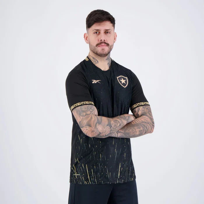 Camisa Botafogo II 2024 Torcedor Masculino Preto+Dourado
