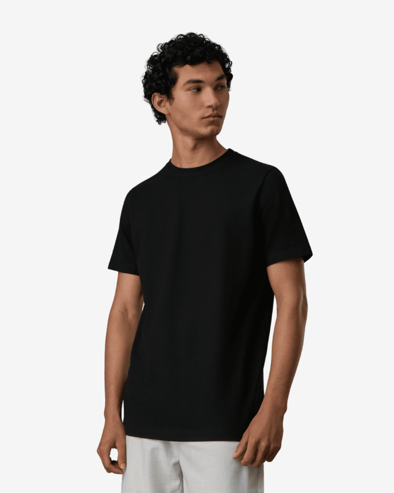 Camiseta Básica de algodão e linho