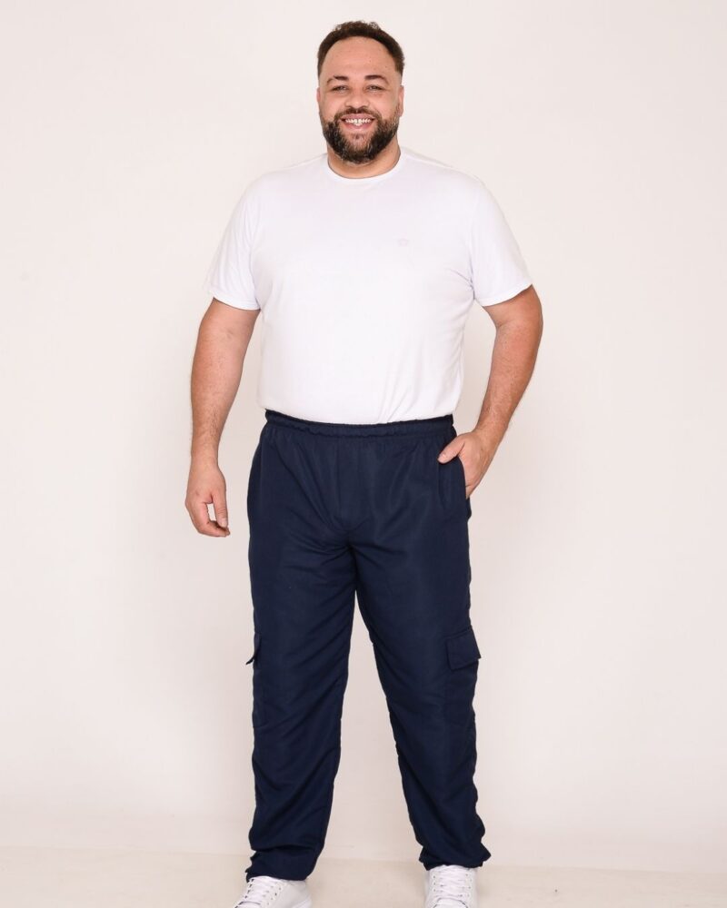 Calça Masculina Big Nylon Azul Marinho