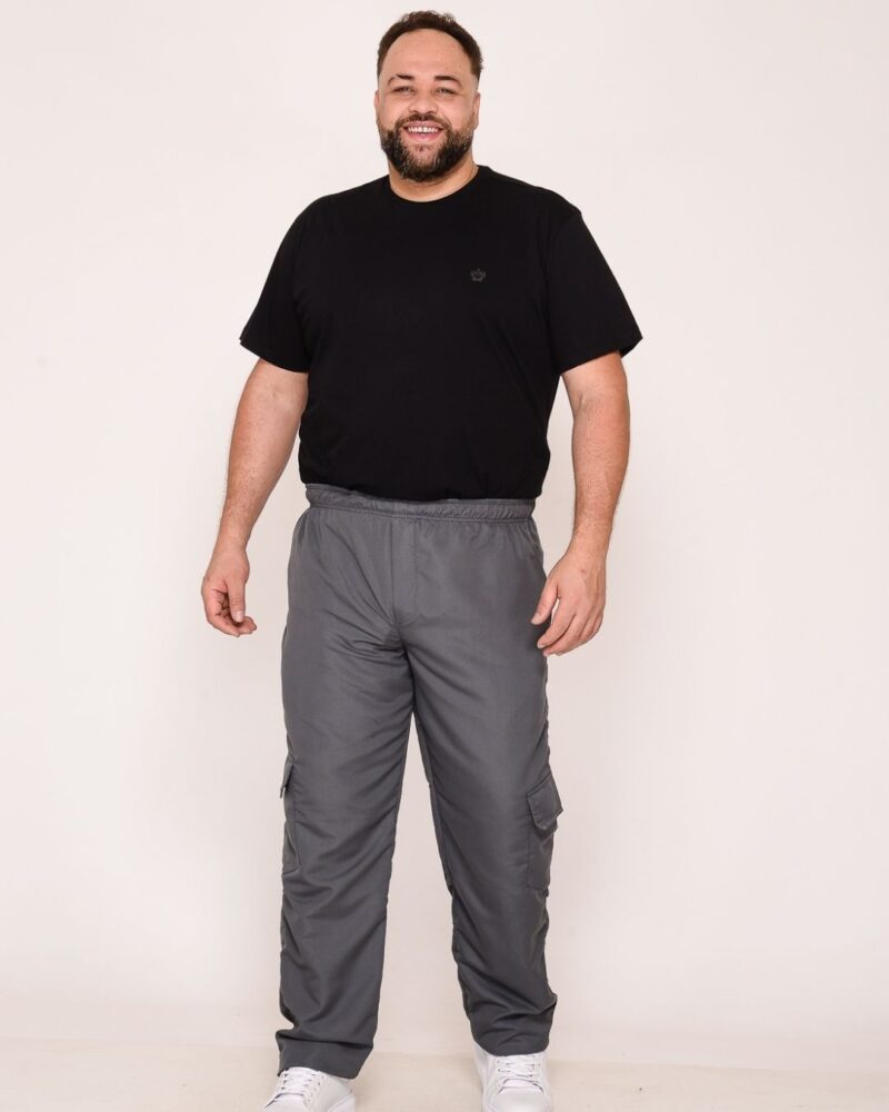 Calça Masculina Big Nylon Chumbo