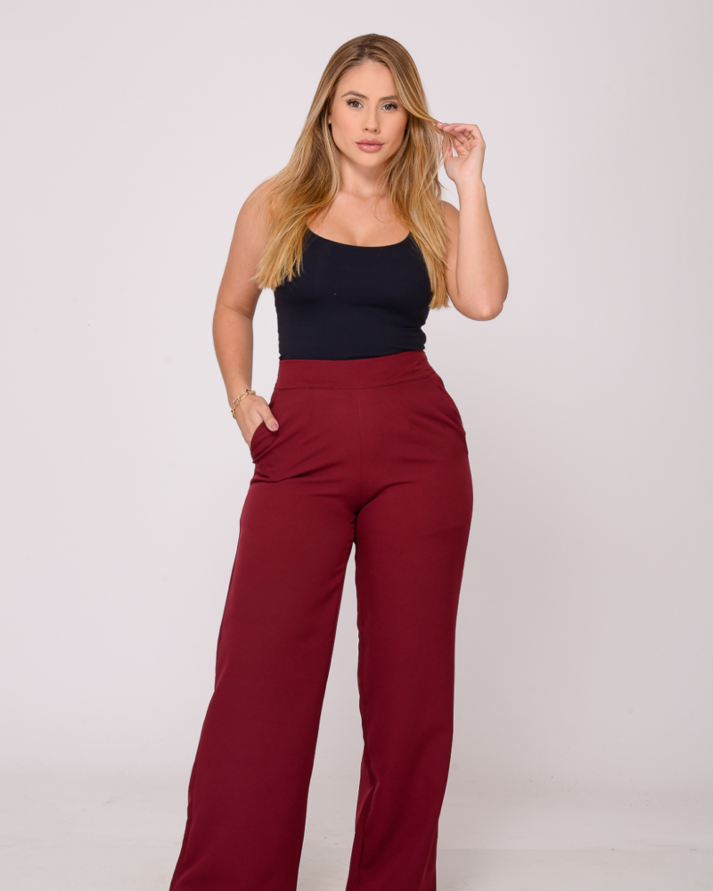 Calça Social Feminina Marsala