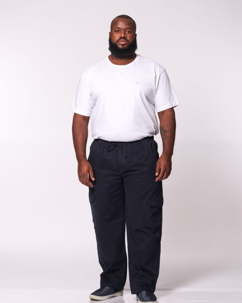 Calça Azul Marinho Plus Size Sarja