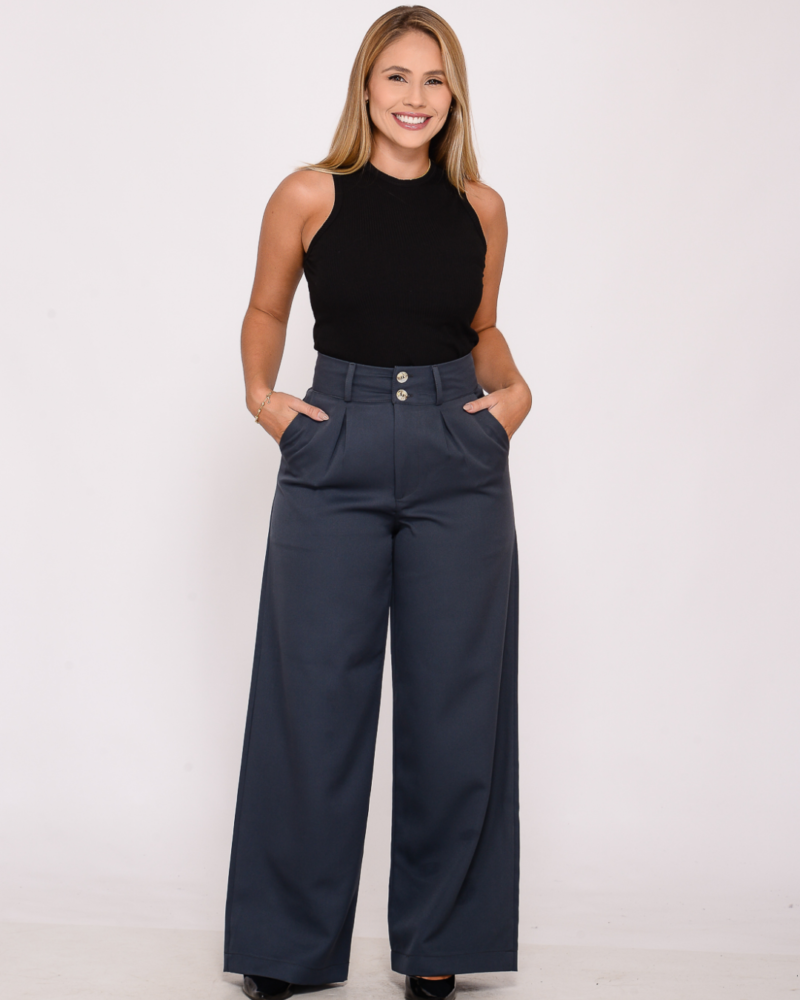 Calça Social Feminina Chumbo