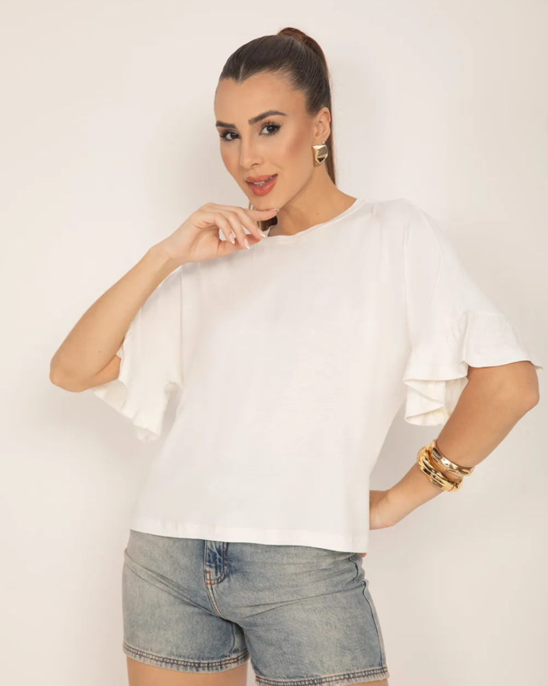 Blusa Feminina com Babado